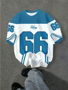 Men's 3D Printed Casual Summer Long T-Shirt, Fitted All over Print Design for Street Fashion, Comfortable Everyday Wear Streetwear