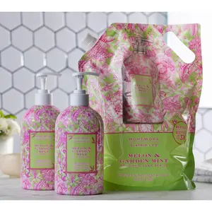 HomeWorx by Slatkin + Co. S/2 Hand Soaps & Refill Bag in Melon Mint