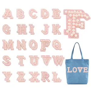Classic 26 Letter Pearl Decorative Stickers, Alphabet Stickers, 26/52pcs Self-Adhesive Letters for Clothes Backpack Hats, DIY Handmade Sewing Accessories