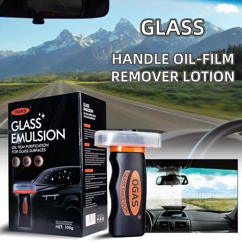 D-OGAS  Automotive Handheld Oil Flmr Cream,Glass DecontaminationWithoutTraces,Window Oil Film Cleaning,FastCleaning, CompactAnd Easy To Cary-100g Degreaser Cleaner