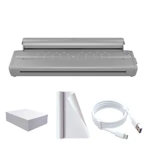 Portable A4 Thermal Printer Inkless Wireless Bluetooth Mobile Printer with 2000mAh Rechargeable Battery Compact Travel Printer Compatible with iOS Android Windows Mac for Home Office School