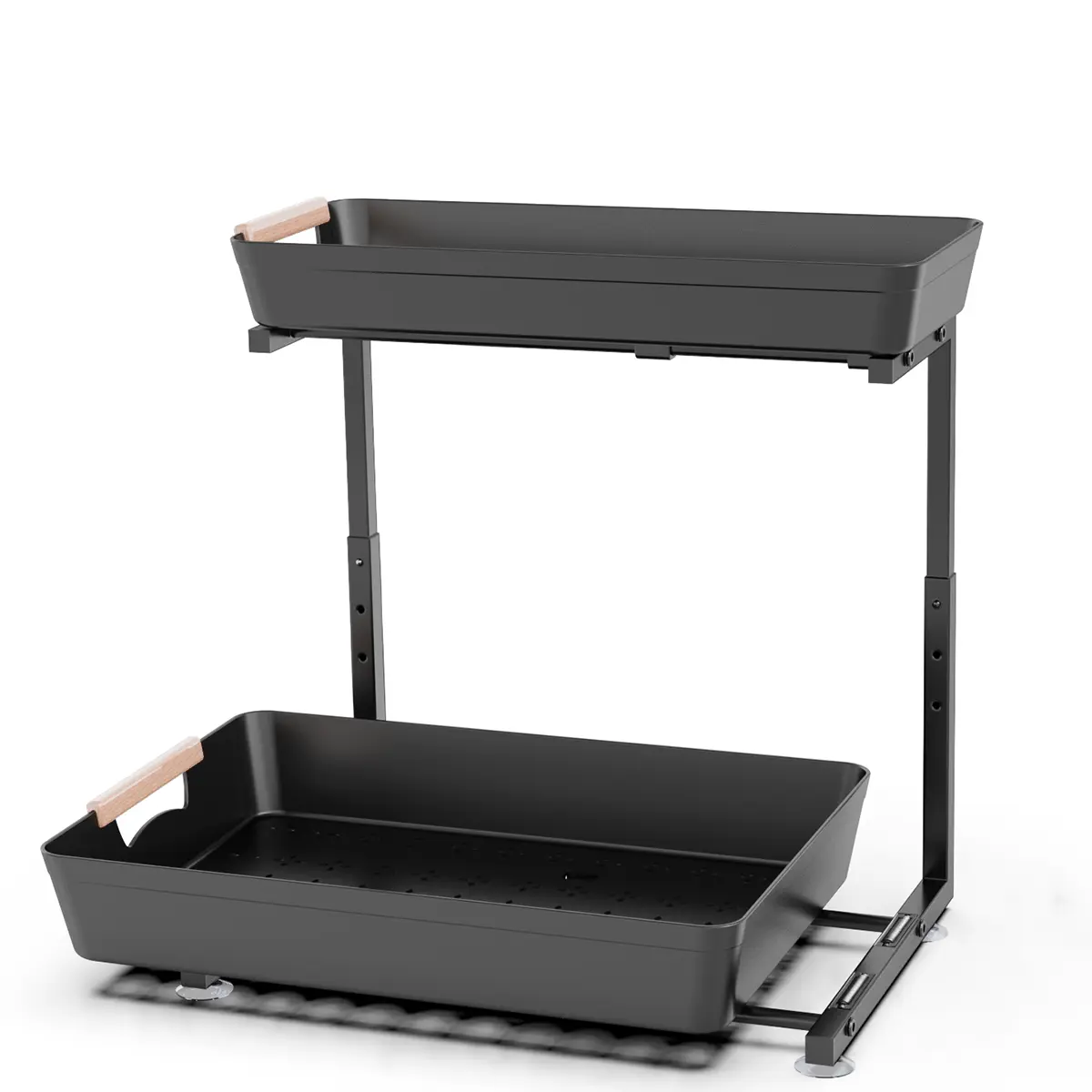 Criusia 【Two-Layer Under-Sink Storage】 Rack – Maximize Space, Organize Like a Pro, Adjustable & Super Easy to Install