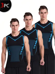 3-Pack Athletic Tank Tops for Men Sweat-Wicking Breathable Slim-Fitting Tops Ideal for Running Workouts Sleeveless Gym Shirts for Optimal Performance