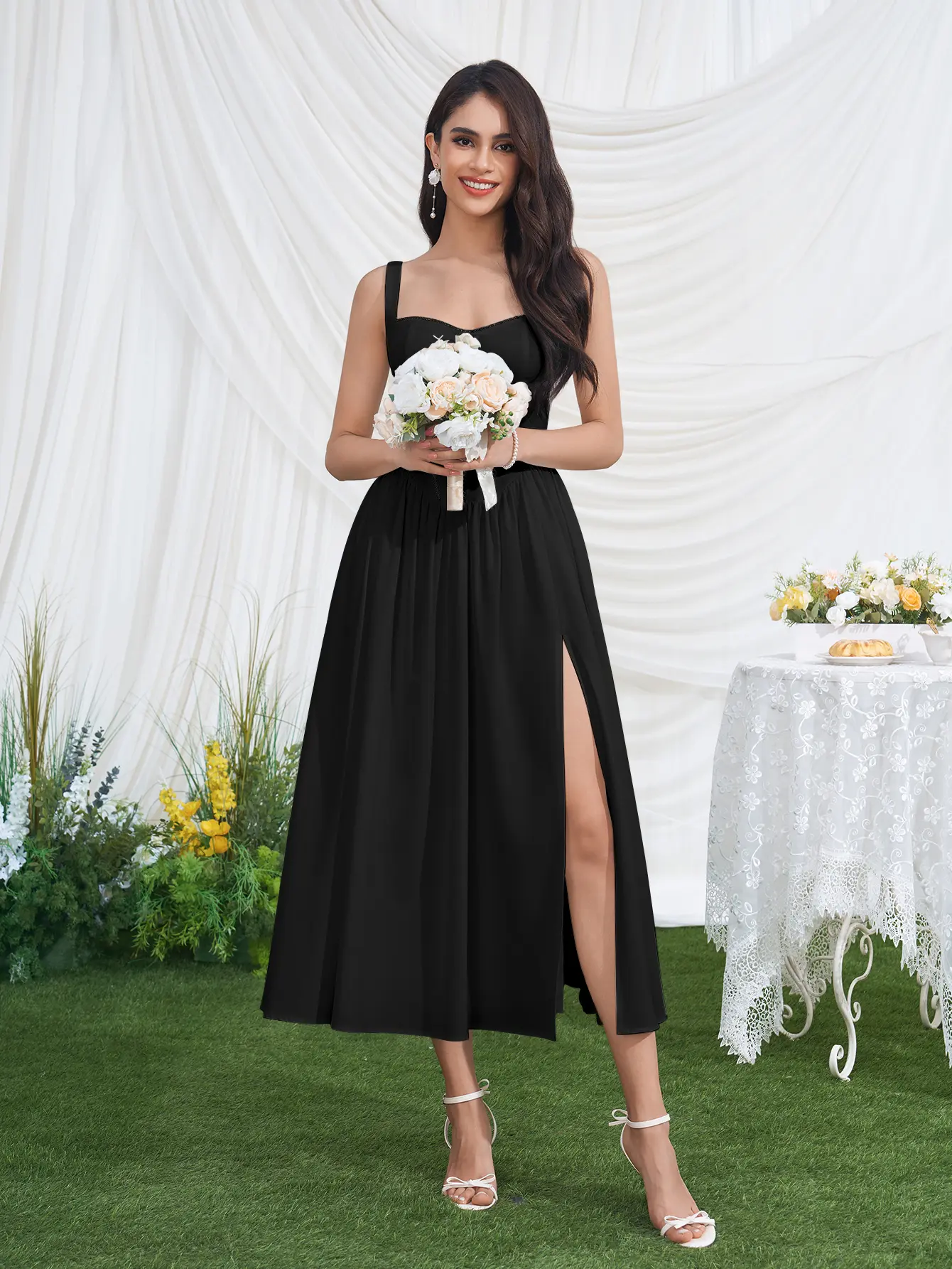 Backless Smocking Floral Print With pockets Split A-line Bodycon Dress, Dresses for Summer Vacations and Casual Outings - TikTok Shop