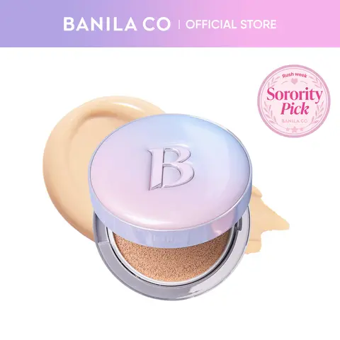 BANILA CO Covericious Rush Cushion Foundation | Rush-Tested Longwear | No Brush or Concealer Needed | 20 Shades | Korean Makeup | Deco Stickers Included