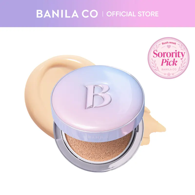 BANILA CO Covericious Rush Cushion Foundation | Rush-Tested Longwear | No Brush or Concealer Needed | 20 Shades | Korean Makeup | Deco Stickers Included