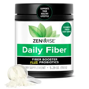 Zenwise Daily Fiber Plus Probiotics - Gut Health, Digestive Support & Lifestyle Balance - 10g Fiber per Serving - Tasteless Powder for Easy Mixing - 5.29 oz