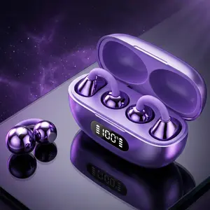 Wireless Bone Conduction Headphones, Bluetooth-compatible 5.4, Comfortable Ear Hook Design, Hi-Fi Sound Quality, Noise-Cancelling Microphone, Auto Pairing