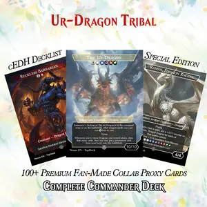 Ur-Dragon Tribal - Commander EDH Deck - With Tokens - MTG Full Proxy Deck, Altered Cards cEDH