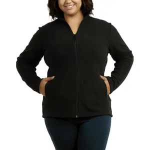 Women’s Polar Fleece Jacket with Pockets S-3XL Plus Size Long Sleeve Full Zip Up Soft Fuzzy Lightweight Warm Coat Outerwear Spring Fall Winter Outdoor