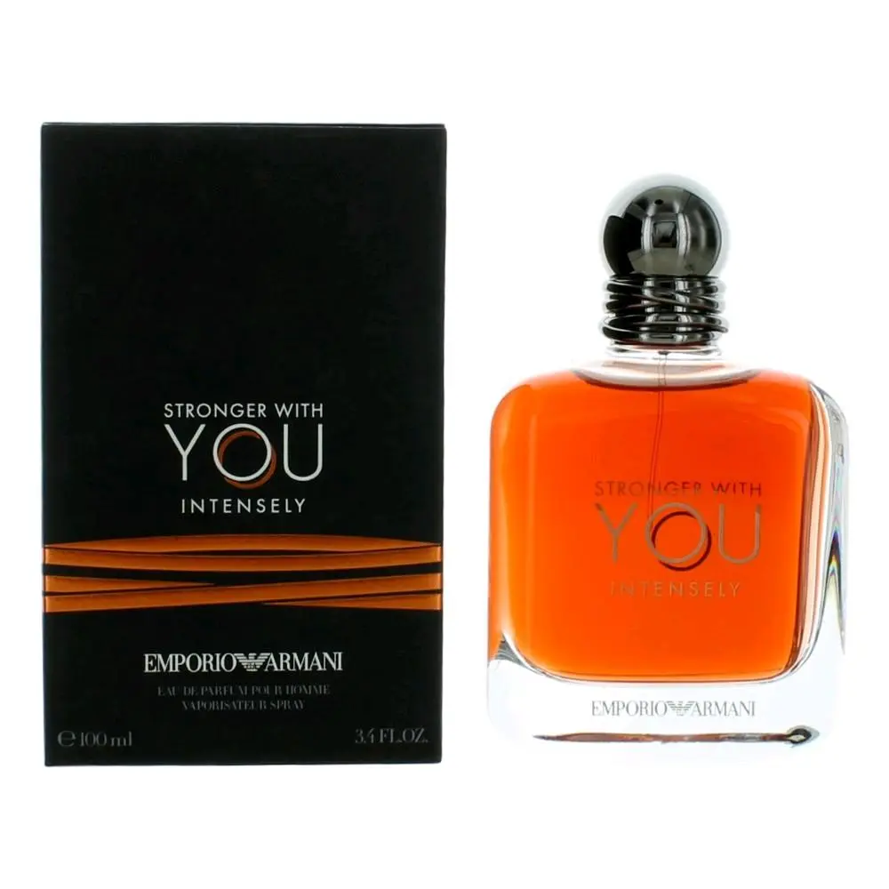 Giorgio Armani Stronger With You Intensely EDP Spray for Men - Bold, Confident, Intensely Strong and Confident Scent - 3.4 fl. oz (100 ml), 100ml