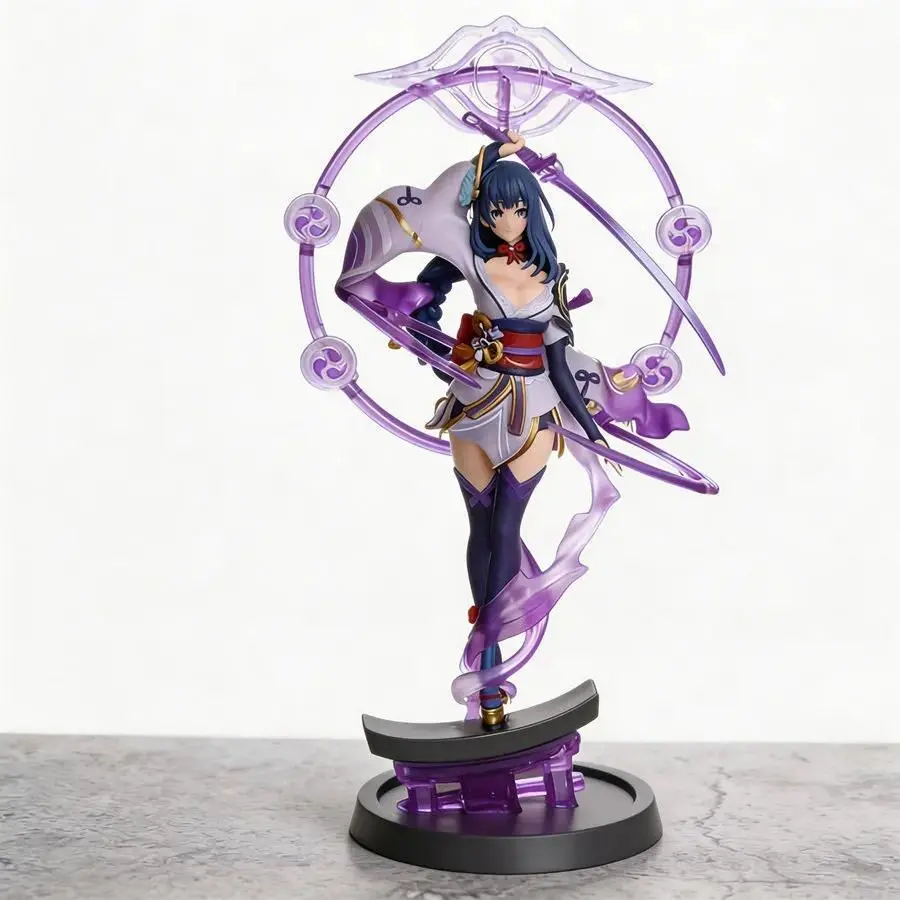 28cm Genshin Impact Raiden Shogun GK Collectible Statue Figure - High Quality Anime Manga Toy, Detailed Clothing & Facial Expressions, House Decoration, Exquisite Craftsmanship for Genshin Impact Fans, Gift Choice, Collectibles, Anime Fans
