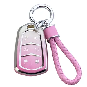 Key Fob Cover Case Compatible with Cadillac Escalade ESV CTS XTS ATS STS XT4 XT5 CT6 SRX Premium Accessories Shell