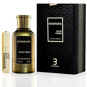 Bharara Niche Femme Eau de Parfum, 3.4 fl oz/100ml Unisex Luxury Fragrance Gift Set