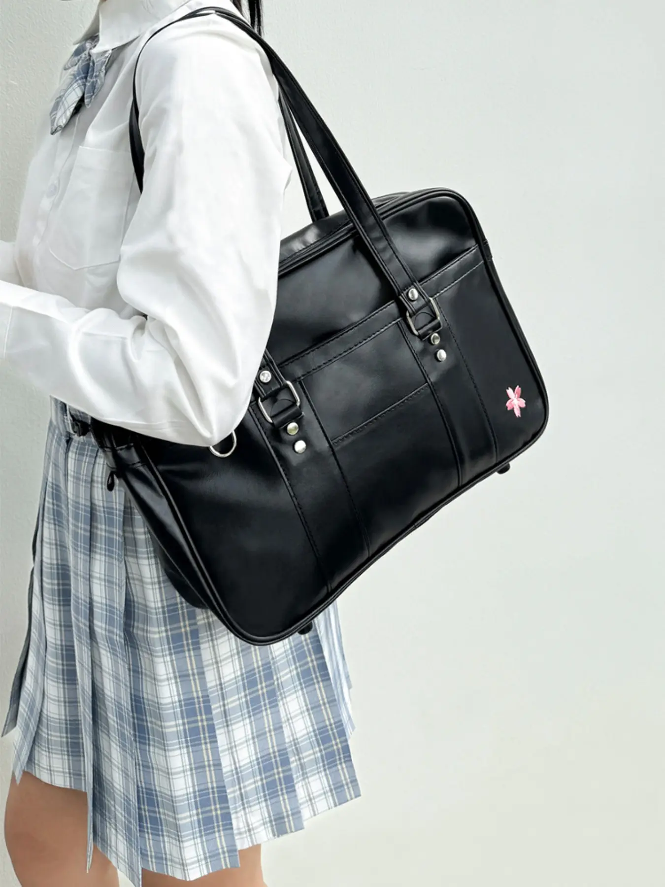 Japanese Style JK Uniform Bag, Large Capacity Commuter Handbag Shoulder Bag, Student Laptop Bag for Girls, Laptop Work Bag
