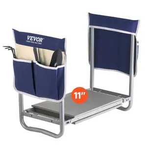 【fathersdaygift】VEVOR Garden Kneeler and Seat, 11 in Wide Kneeling Pad, Heavy Duty Garden Kneeling Stool, Folding Garden Seat with 2 Tool Bags, Relieve Knee & Back Pain, Non-Slip Garden Bench for Women Grandparents