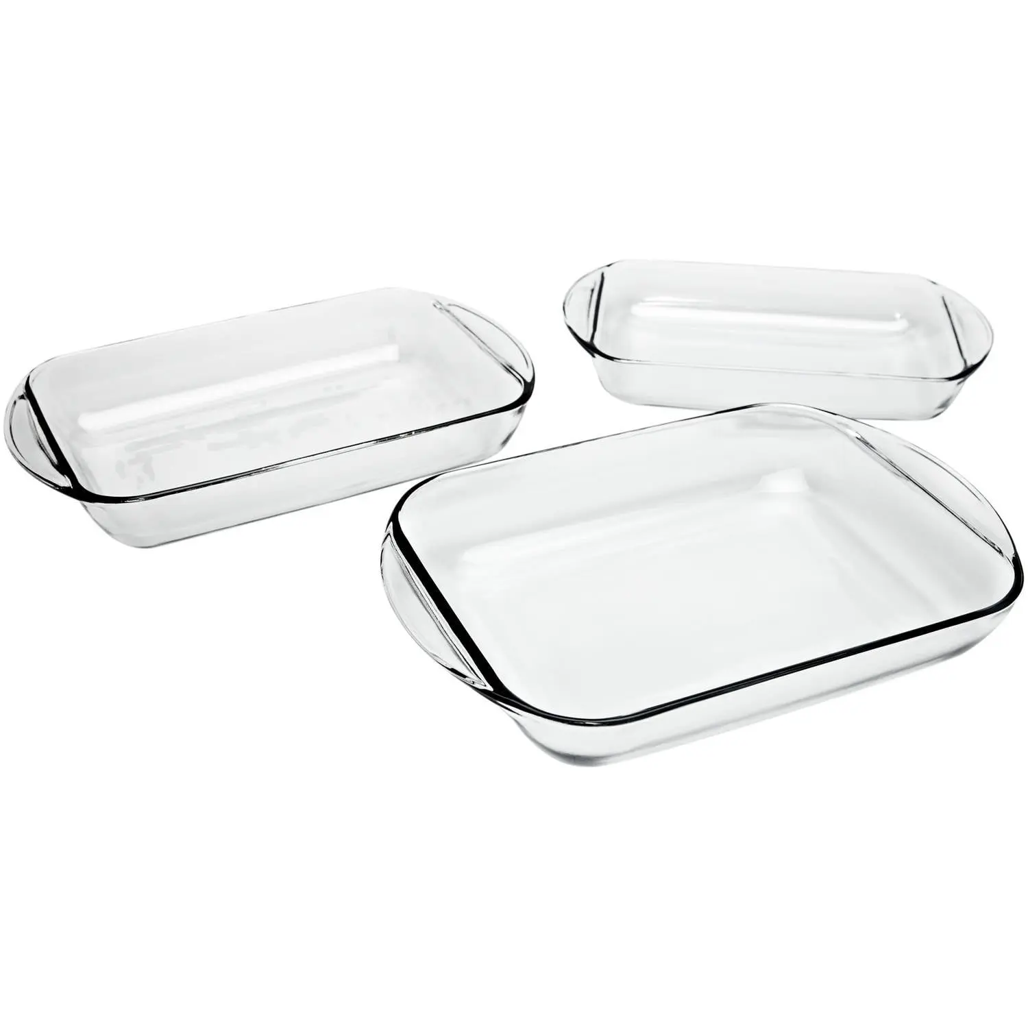 Anchor Hocking Glass Baking Dish Set, 3 Piece Glass Bakeware Set