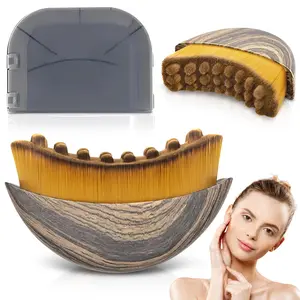 (2PCS)Lymphatic Contour Face and Body Brushes, The Lymphatic Drainage Massager for Face, Dry Brushing Face Brush, Chin & Jawline Sculpting, Ergonomically Designed to Fit The Skin Precisely