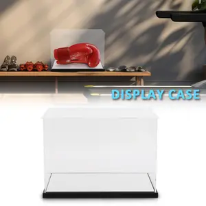 Acrylic Transparent Boxing Glove Display Box With Detachable Base UV Protection-1PC