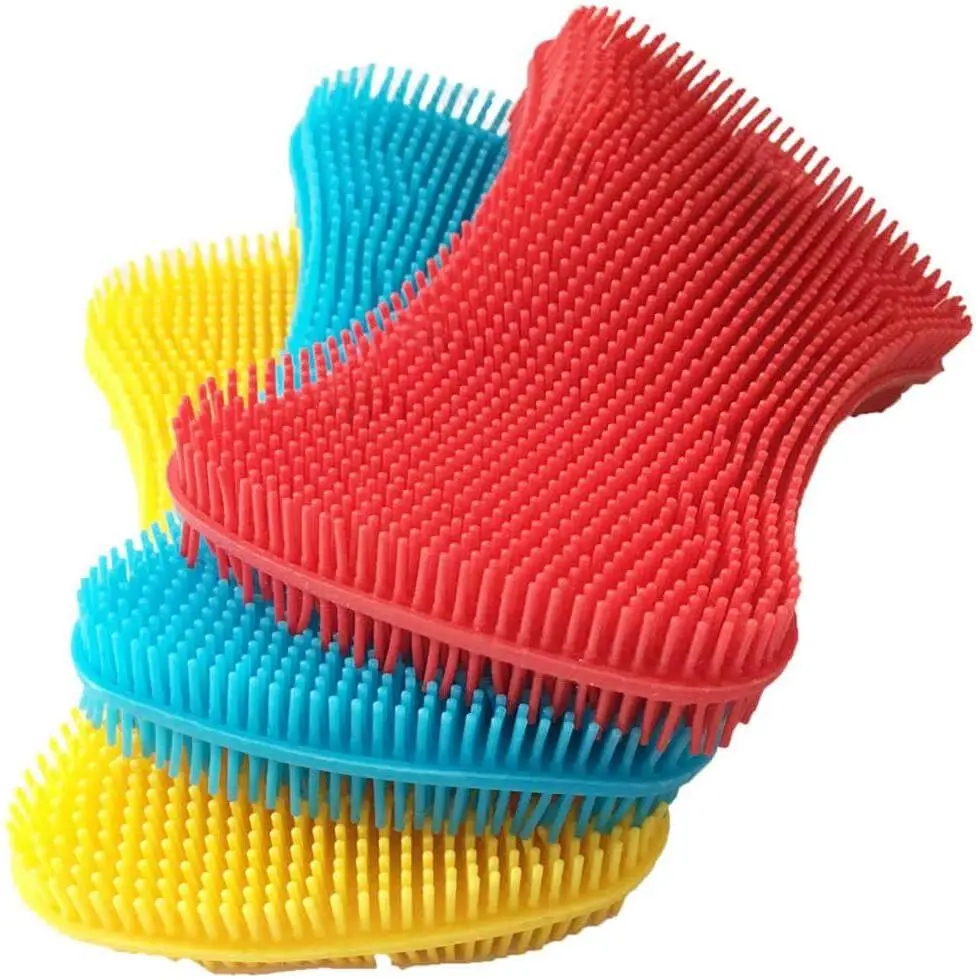 Silicone Sponge Dish Washing Kitchen Scrubber Sponges Kitchen Dish Scrubber Brush Kitchen Sponge