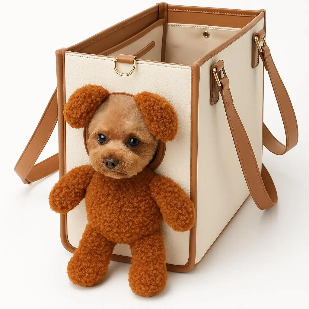 Peek-a-Boo Dog & Cat Purse for Small/Medium Pets Travel Carrier with Leash Clip & Peek Window Viral on TikTok Chic Functional Design