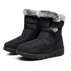 Winter Boots for Women: Warm Fur Lined Slip on Ankle Snow Boots Comfortable Waterproof Anti-slip Outdoor Shoes Fashion Footwear