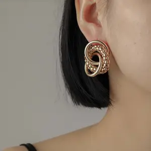 Multi-layered hoop earrings exaggerated large hoop personality earrings fashionable holiday gift