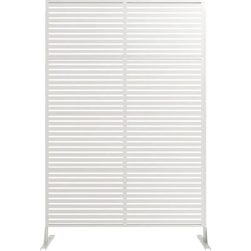 Gaomon 72" Rust-Proof Steel Scroll Privacy Panels - Adjustable Room Divider with Easy Snap-Together Installation, Stakes for Garden Borders, Pool Areas Use