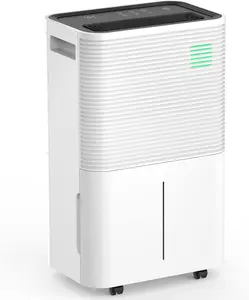 ZAFRO Home Dehumidifier, 50 Pint 4500 Square Feet Whole House Dehumidifier, Three LED Light Colors 4L Water Tank with Sleep Mode and Auto Defrost