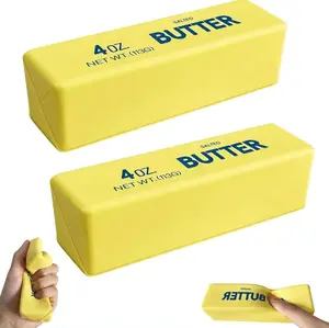 Butter Squishy Slow Rebound Stress Relief Toy, Realistic Soft Squeeze Fidget Toy for Adults, Office Desk Anxiety Relief Sensory Gift butter squishy toy