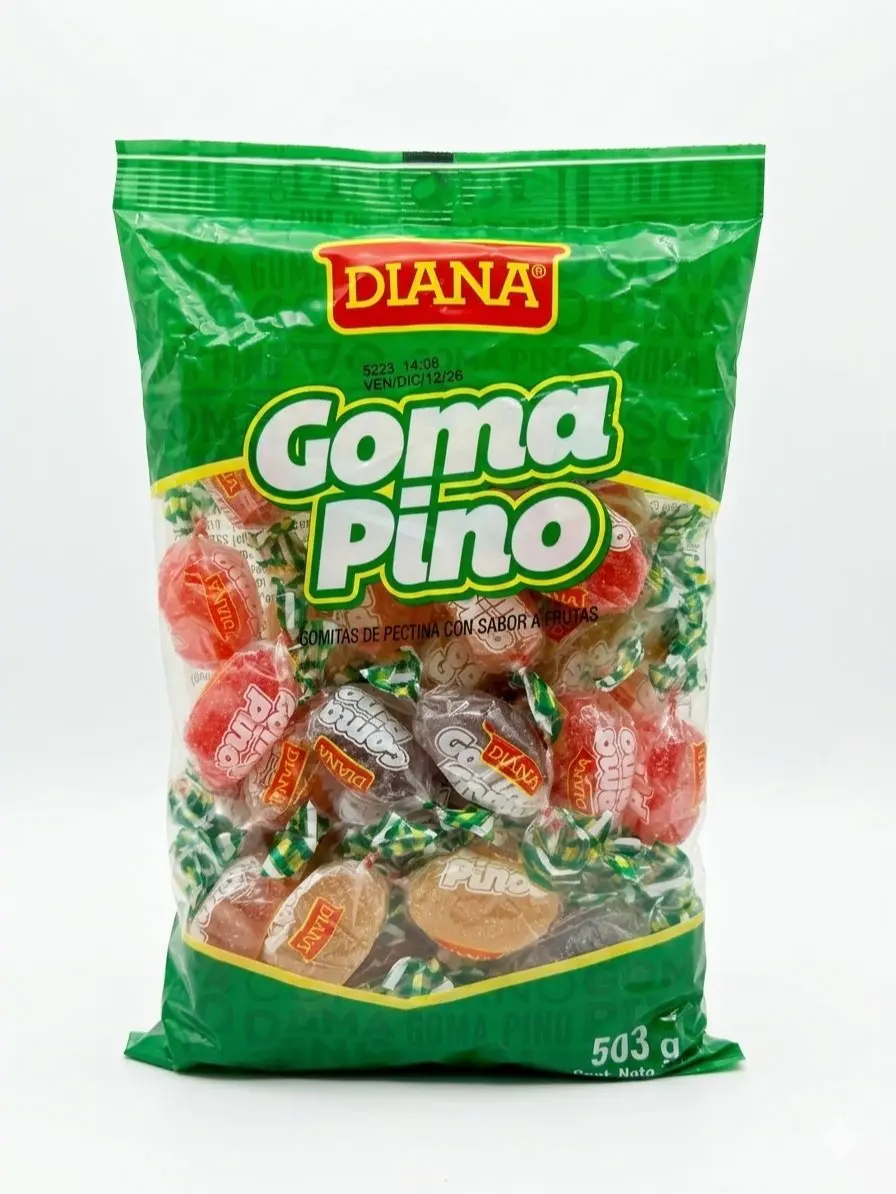 Diana Goma Pino - Assorted Fruit Gummies 503gr Nicaraguan Candy Sweet Chewy Snack Authentic Nicaraguan Flavor