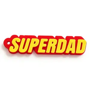 Funny Dad Keychain, 3D Printed Best Dad Key Ring Gift for Father's Day Birthday Christmas Papa, Cool Key Chain Accessories