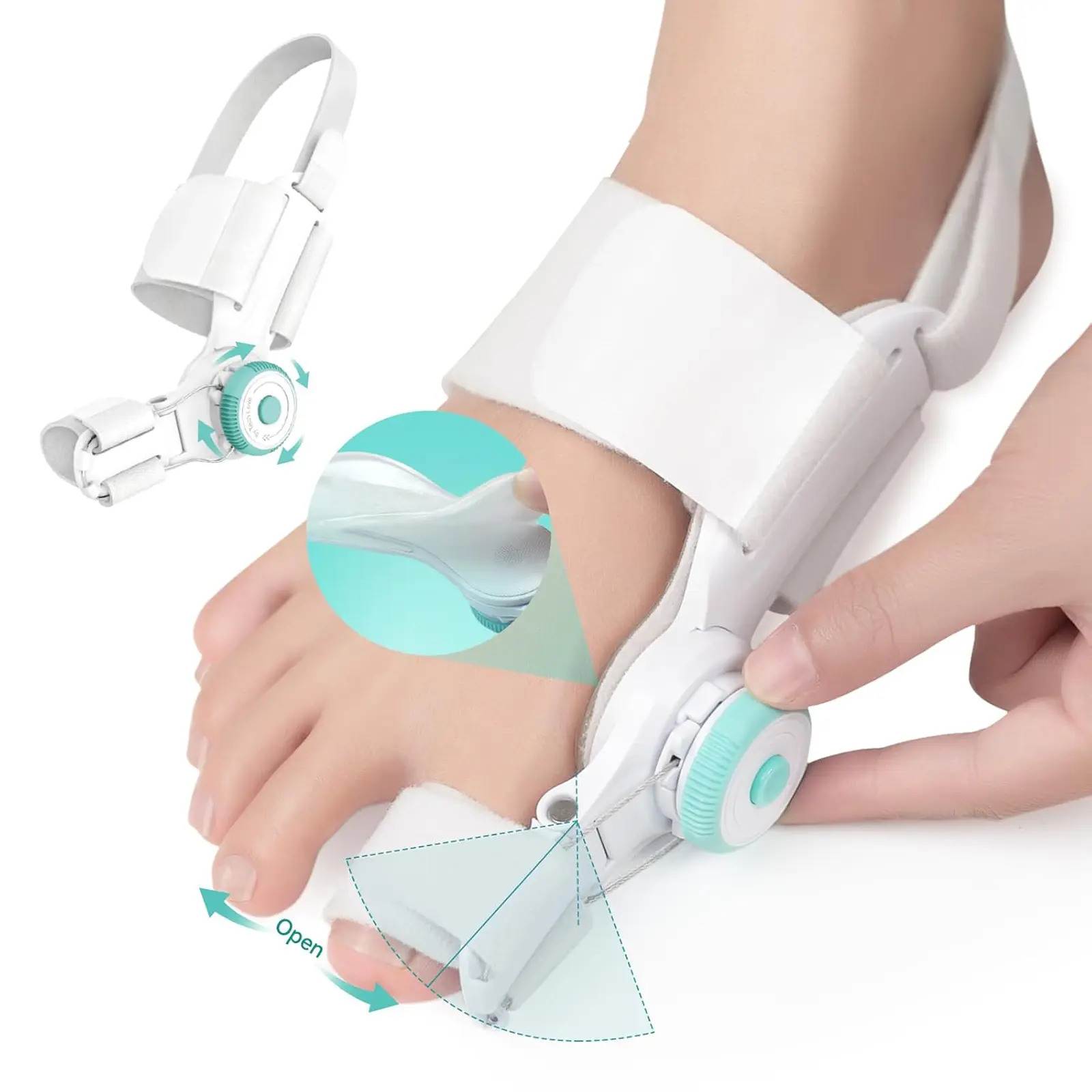 Bunion Corrector for Women & Men, Adjustable Bunion Fix for Big Toe Separation, Toe Correction Splint, 1 Piece, Left and Right Foot, Adjustable Brace
