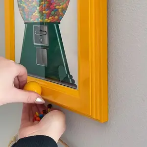 Candy Dispenser Picture Hanging Frame Gumball Machine Design for Fast Distribution of Candies Nuts Dog & Cat Treats Perfect for Birthday Holiday Gifts