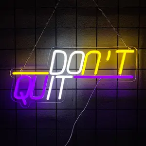 Don't Quit Neon Signs for Wall Decor,  DO IT Neon Lights, Words Led Sign for Bedroom Man Cave Office Gym Party Gamer Room Decorations, Powered by USB Wall Decor Aesthetic, Home Decor Light