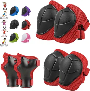6 count  Protective Gear Set,  Pads for  3-14 ,   Pads and Elbow Pads, Wrist Guards Set, Skating Cycling  Rollerblading Scooter, Upgraded & Durable Material