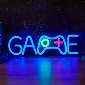 Game Controller Design LED Neon Light, Game Letter Design LED Night Light, USB Powered Neon Sign Decorative Lights For Party Decoration Gift, Indoor Decorative Light, Atmosphere Lighting, Neon Lamps