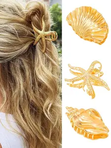 Seashell Hair Clip Starfish Claw Clips, Cute Beach Hair Accessories for Women and Girls, Stylish Summer Accessory, Hair Clip Starfish Design