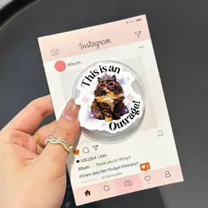 Princess Donut Phone Grip, This Is An Outrage Funny Cat Magsafe Holder for Kindle, Aesthetic Dungeon Crawler Carl Inspired eReader Kickstand, Royal Tortie Cat Gift