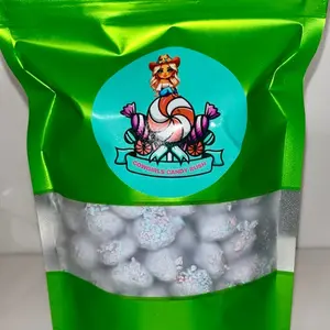 Cotton Candy Gushies Coated In Cotton Candy-Sweet Snack Bombons