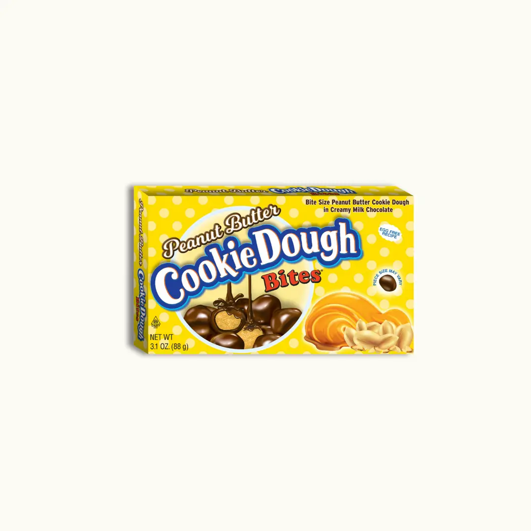 Cookie Dough Bites - Chewy Soft Sweet Peanut Butter Chocolate Flavor Snack, 3.1 oz Late Night Snack with Balanced Sugar-Salt Content