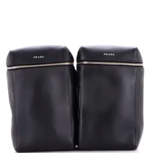 Pre-owned PRADA Leather Backpacks Twin Pocket Backpack by Rebag