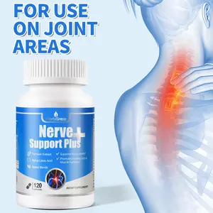 HERBGREAT Sciatic Nerve Health Support Supplement - Nerve Support Formula with Turmeric Extract, Vitamin C, , Alpha-LipoicAcid，Acetyl-L-Carnitine，High-dose alpha-lipoic acid - 120 Capsules He Fitness althcare Natural Healthcare Gummies for All Adults