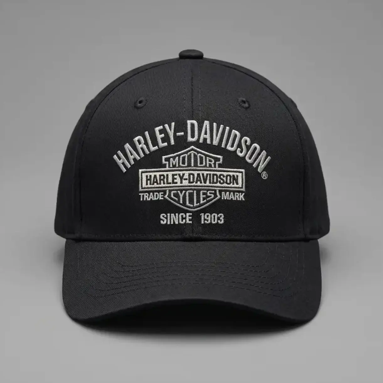 Harley Diesel Power Since 1925 Embroidered Trucker Hat, Premium Mesh Back Snapback Cap, Vintage Style Workwear Hat, Heavy Duty Black Trucker  and Adjustable Fit for Men and Women