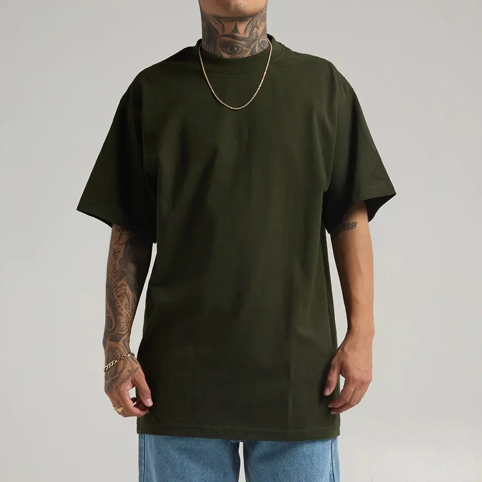 ShakaWear Oversized Heavyweight Cotton Crewneck T-shirt Casual Minimalist heavyweight cotton