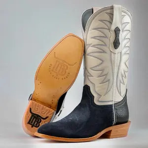Blue Jean Rough-Out Boots - French Toe