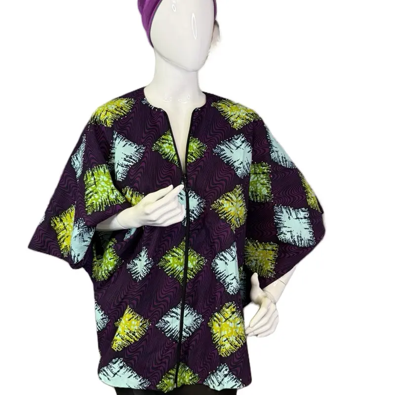 Ankara Cape Fully Stoned Blouse for Women - Cotton All Over Print, Versatile Style for Any Outfit, Comfortable Fit - Top, Shirts, Womenswear womens western Loose Piece