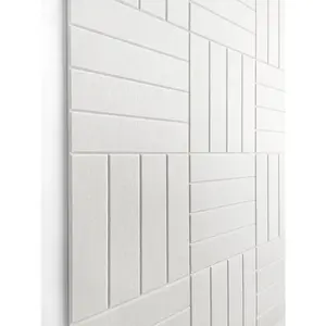 White Felt Bulletin Board Tiles | Modern Cork Board Alternative | Large Cork Boards for Walls | Aesthetic Felt Wall Panels for Office & Home Decor | Pin Board & Photo Board (12-Pack) | White