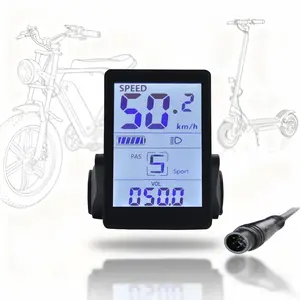 M6h 6pin Waterproof Interface LCD Wired Display, Compatible with Ebike, Electric Bicycles and Scooters, Uart 2 Protocol, No Ca Prop 65 Warning