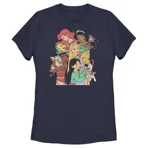 Women's Disney Princess Pets Distressed T-Shirt
